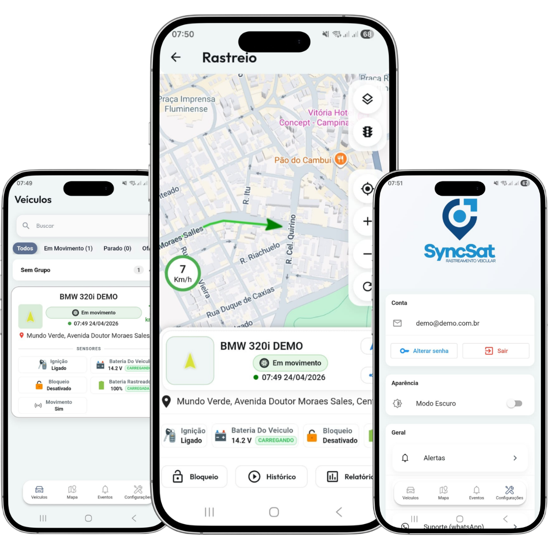 App SyncSat Rastreamento